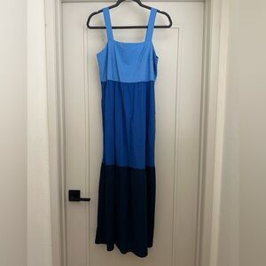LOFT Blue Sleeveless Square Neck Sundress NWT